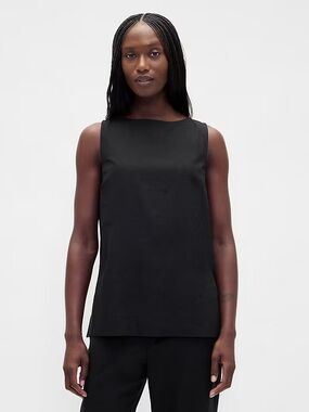 GAP Black Sleeveless linen blend Tank Top